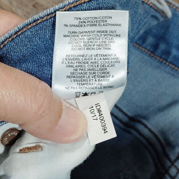 Express 2R Jeans Blue Denim Floral Embroidery Festival Boho High Leggings - Picture 8 of 11